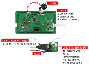 Dacai 7 "TFT Proiettore HMI Touch Screen Resistivo Pannello di Controllo tfp401 raspberry pi zero mipi rgb display tft rgb 8 bit - Product Image 6