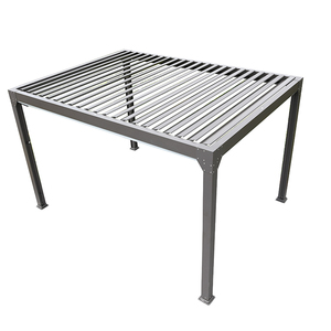 3*4m motorlu açık ve kapalı panjur tenteler kemerler çardaklar pergolalar bahçe alüminyum çardaklar açık LED ve yan ekran - Product Image 4