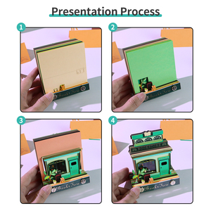 办公室/家用纸艺术桌面装饰定制书店3d模型手撕笔记文具3D记事本礼品 - Product Image 4