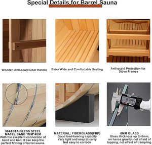 Smartmak Design europeo Canadian pino esterno barilotto a vapore tradizionale Sauna