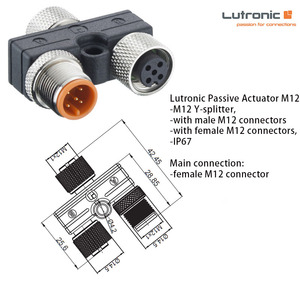 Germany Lutronic M12 Y-Splitter Female 5 Pole *<strong>2</strong> and Male 5 Pole*1 IP67 Protection Class Circular Connectors 5512 02 FMF - Product Image 2