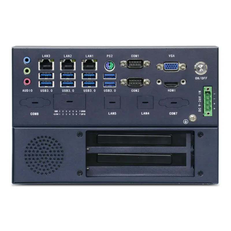 Ipc Aluminum Alloy Intel Embedded Fanless Mini PC with Expandable Slot and SSD WIFI/4G Industrial Computer