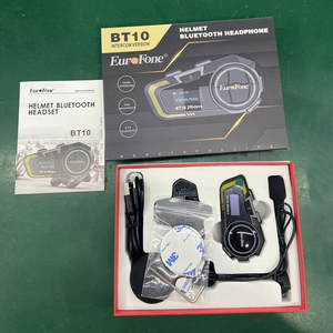 EuroFone BT10 Motorcycle Helmet Communication <strong>System</strong>, Stereo Sound <strong>2</strong>-<strong>Way</strong> Motorbike <strong>Intercom</strong> Auriculares De Intercomunicadores - Product Image 6