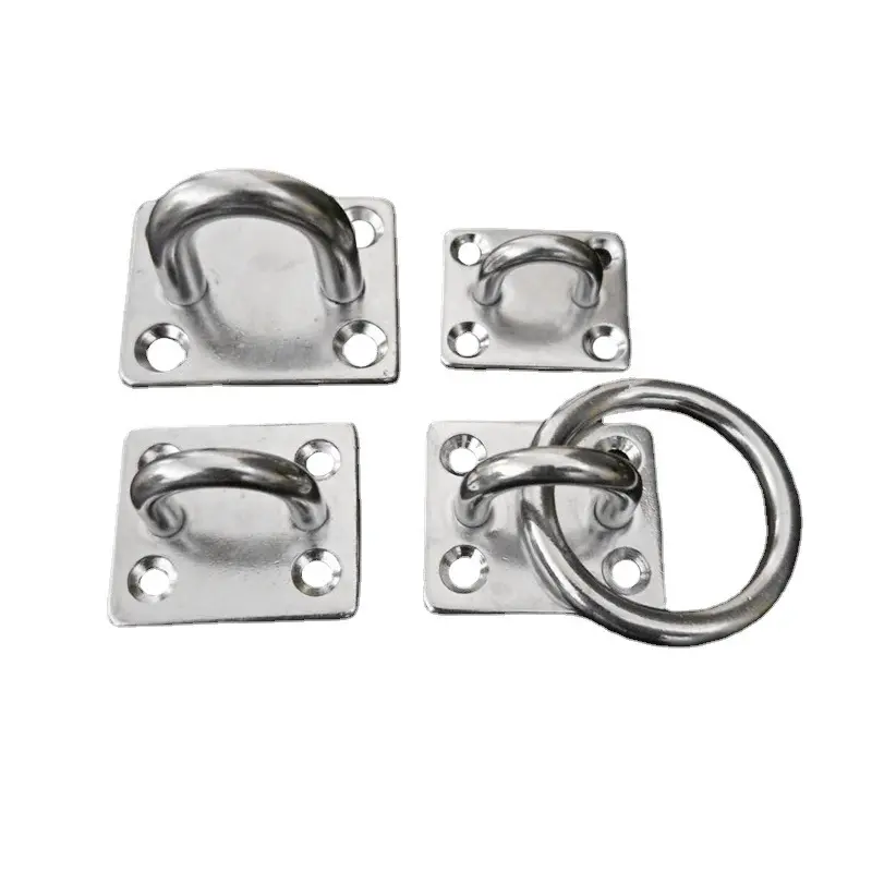 Hot Sale Rigging Wall Mount Plate Stainless Steel Pad Eye Marine Square Eye Pad Plate