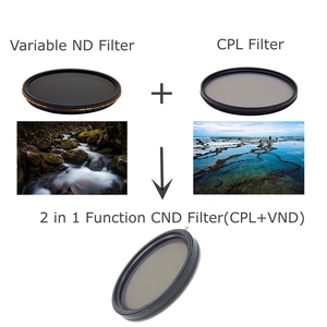 Filtro de ND2-ND32 Variable personalizado 2 en 1 CPL, filtro polarizador con filtros ND variables, sin efecto cruzado de 82mm