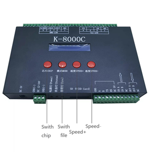 LED-K-8000C-Controller programmier bare DMX/SPI-Karte SD Offline-DC5V-24V kompatibel WS2811/WS2812/SK6812 für LED-Streifen-Licht