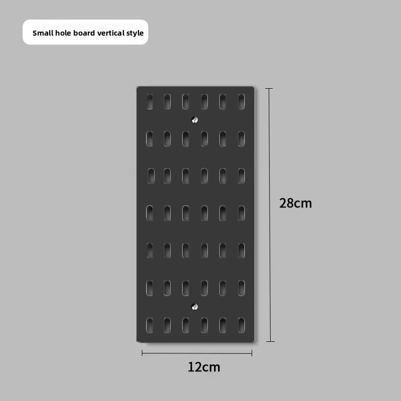 Tablero perforado vertical-Negro 28*12cm