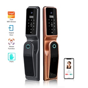 Tuya WIFI App yüksek güvenlik tam otomatik akıllı kilit biyometrik parmak izi otomatik akıllı kapı kilidi telefon temel bulut - Product Image 4