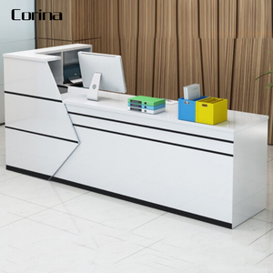定制接待处免费样品柜台接待处接待桌l形前现金柜台 - Product Image 5