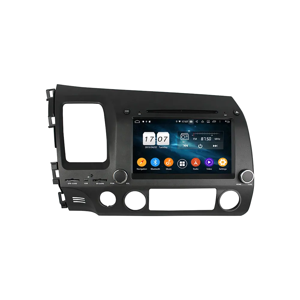 8 pulgadas 2Din Android 9,0 Car Radio reproductor Multimedia para Honda Civic 2006-2011 navegación GPS reproductor de Dvd de la cabeza unidad de radio