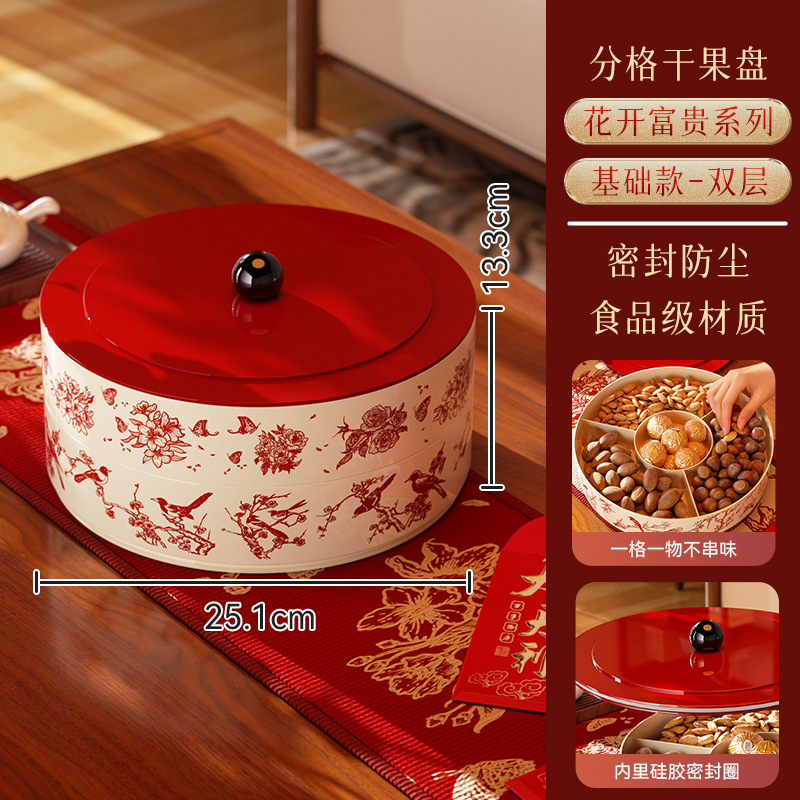 Blooming Flowers and Wealth (Non-Rotating Double Layer) Basic Style