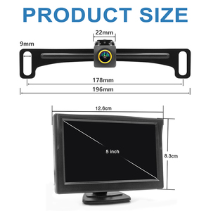 Smartour Car Backup Rear Camera Car HD Night Vision Front and Reverse CCD Vehicle Reversing Parking Camera With 5 Inch Display - Product Image 3