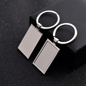 Venda quente retângulo quadrado redondo sublimação Metal <span class=keywords><strong>Keychain</strong></span> ornamentos Blanks