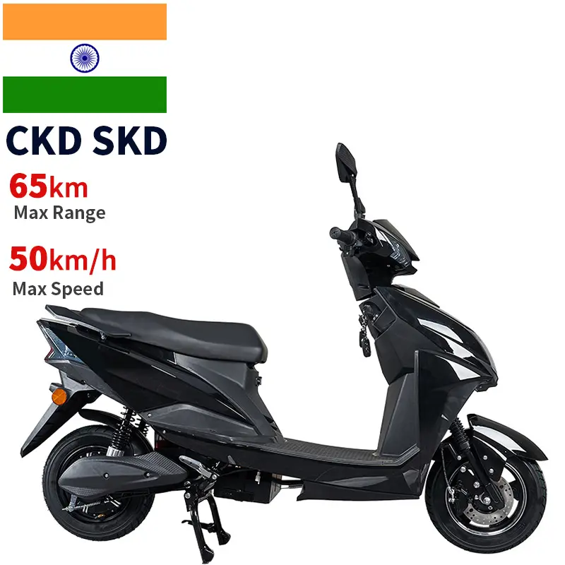 ¡Solo para India! Precio bajo CKD SKD 600W/800W 40-50 km/h velocidad 45-65km rango ciclomotor eléctrico con batería de litio