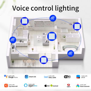 Akıllı ev akıllı ışık anahtarı Google ses aktif dokunmatik Panel 10A Max. Current IP66 seviye uyumlu akıllı yaşam App - Product Image 5