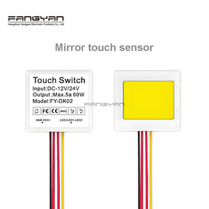流行单键一/三色DC12V 5A 60w化妆浴室镜子调光器智能发光二极管触摸传感器开关 - Product Image 2