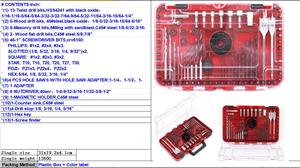 Juego de brocas combinadas de 90 Uds. Todo en uno, juego de brocas eléctricas de mampostería de madera escalonada de perforación de diamante HSS con estuche de alta calidad - Product Image 3
