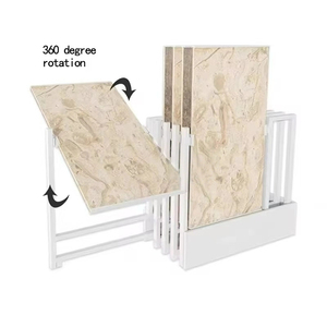 Tùy CHỈNH 60x120 kéo đẩy đồ nội thất kim loại hai bên xoay lớn gạch mẫu đứng đá cẩm thạch gốm gạch Rack hiển thị - Product Image 2