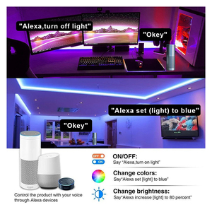 Заводская цена Alexa Google Home Tuya Wifi Bluetooth RGB смарт-контроллер Smd5050 Светодиодная лента для вечеринки