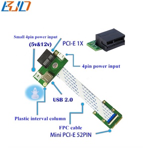 <strong>PCI</strong>-E 1X Slot &amp; USB 2.0 to Mini <strong>PCI</strong>-E MPCIe Interface Adapter Riser Card + FPC Cable With SATA 15PIN Power Cord - Product Image 2