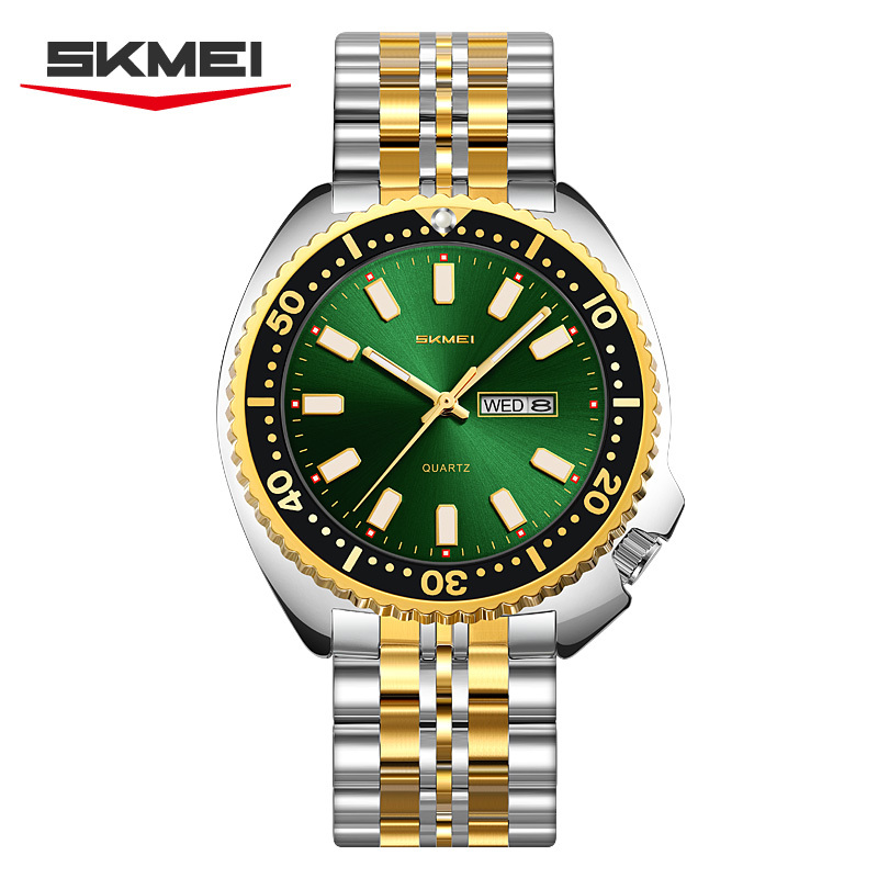 Silver/gold-green