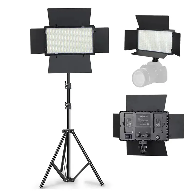 U800 led studio photo travail lumières plates lumière réglable photographie lumière alimenté par batterie led panneau lumineux pour diffusion en direct