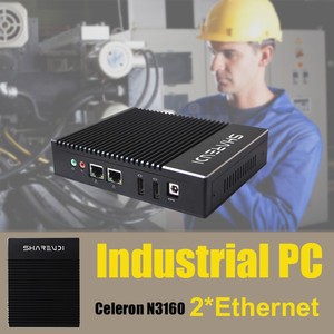 Thin <strong>Client</strong> X86 Single Board <strong>Computer</strong> RS232 Dual HD Fanless Design Desktop Fanless Dual Lan Industrial MINI PC - Product Image 2