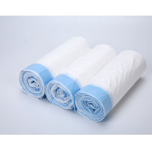 Tear-free Drawstring Garbage Bag on <strong>Roll</strong> Black Color White Color Green Color Trash Bag