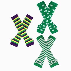 Mardi Gras ถุงมือไม่มีนิ้วสำหรับผู้หญิง4th ของ july ST pattricks Day costume ยาวขอบคุณพระเจ้า - Product Image 1