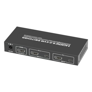 4K @ 60Hz HDCP 2X1 HDMI KVM Switch con USB3.0 Hub HDMI USB KVM Switch para 2PC Monitor de computadora Teclado Ratón Control de impresora