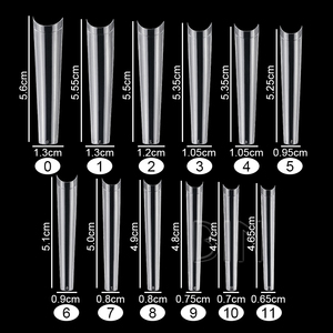 ปลายเล็บปลอมอะคริลิคทรงโค้งสี่เหลี่ยม C,ปลายเล็บปลอมพร้อมส่ง - Product Image 1