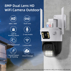 Alarma audible con luz inteligente 2K HD Wifi PTZ Cámara exterior 6MP Lente dual Pantalla dual AI Seguimiento automático Cámara de seguridad de red IP - Product Image 2