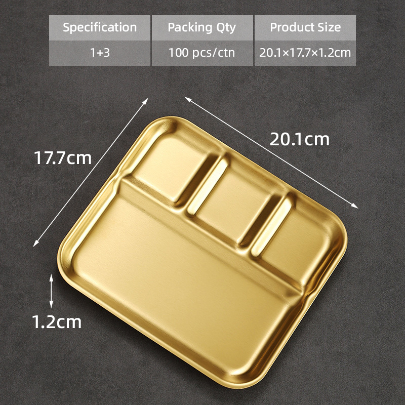 Four-compartment seasoning tray (Gold)