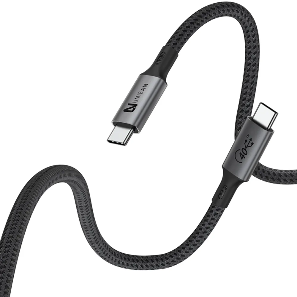 競争力のある価格ツイストペア編組USB4ケーブル急速充電全機能データビデオ伝送40GbpsPD100WUSBCケーブル