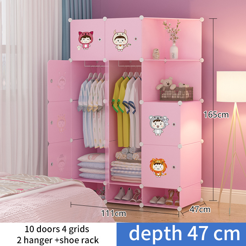10 puertas 2 perchas-rosa