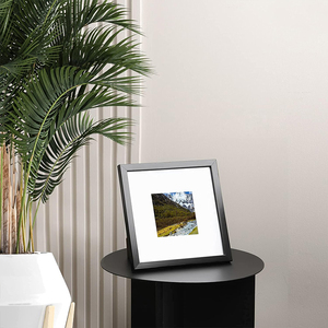 8x8 Black Square Wood Photo <strong>Frames</strong> with Plexiglass for Picture <strong>4x4</strong> with <strong>Mat</strong> or 8x8 Without <strong>Mat</strong> for Table Top and Wall Mounting - Product Image 5