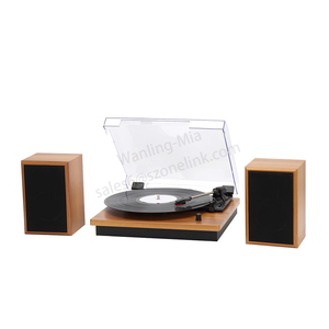 复古唱机复古留声机3速Lp转盘书架扬声器Bt5.0辅助输入线路输出乙烯基音频