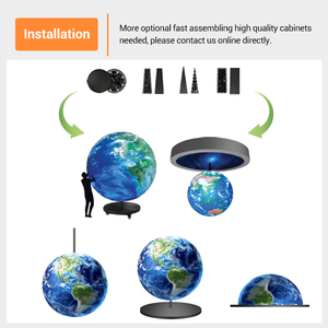 360 Grad 3d runde LED-Videobild schirm Anzeige Voll farbe Indoor Outdoor P3 P6 Kugel LED-Wand anzeige Kugelform Sphärisches Modul - Product Image 5