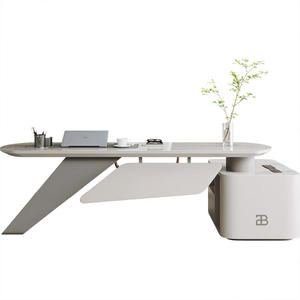 Nuevo diseño, muebles de oficina tipo L, escritorio de madera para computadora, mesa de trabajo para computadora de oficina con estantería - Product Image 6