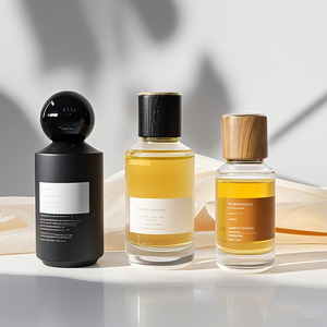 Lüks bayanlar yuvarlak 30ml 50ml 100ml kişiselleştirilmiş özel renk cilt bakımı cam parfüm şişesi sıkma püskürtücü ile & ambalaj kutusu - Product Image 6