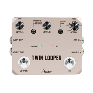 Rowin LTL-02 ikiz Looper Pedal 10 dak döngü süresi yükseltilmiş Undo Redo çift parça döngü etkisi elektrik gitar için - Product Image 1