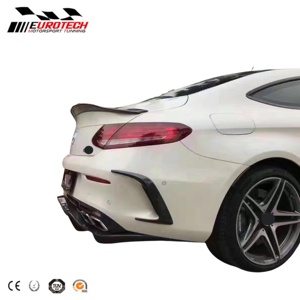 High Quality <strong>C</strong>-class C205 Coupe PSM Style Diffuser <strong>Trunk</strong> Spoiler Upgrade Kit for C63 W205 Car - Product Image 6