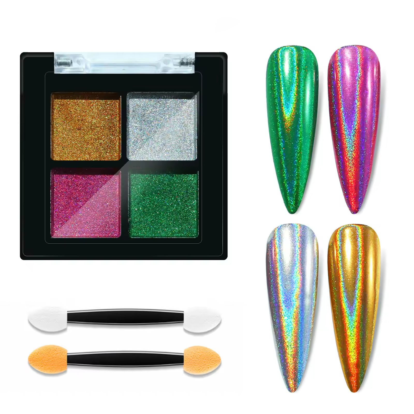 Solid 4 color magic mirror powder
