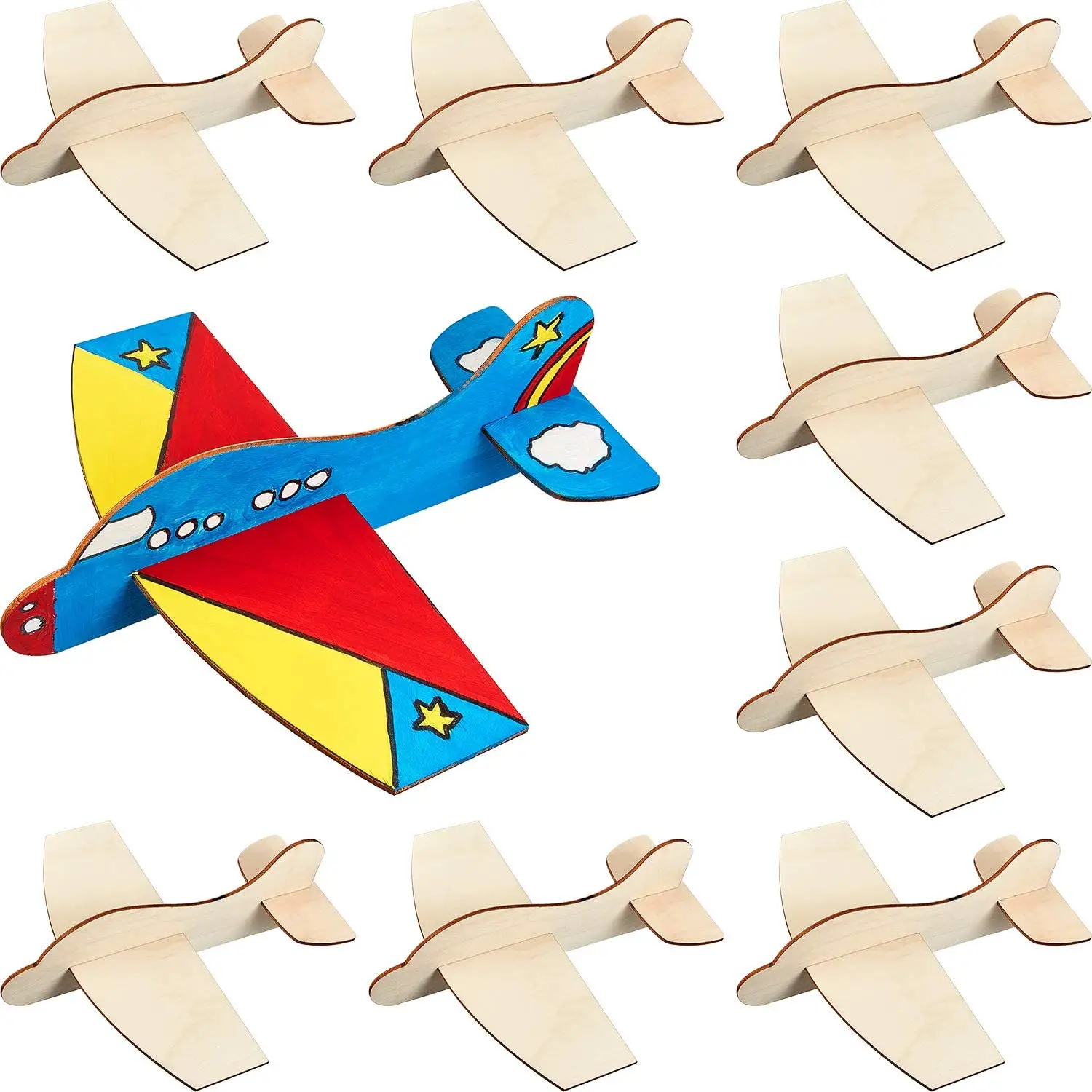 TaiLai – avion en bois modèle avion en bois, Kits de bricolage avion jouet artisanal pour anniversaire carnaval fête enfants école artisanat décor