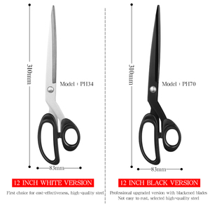 12inch chất lượng cao may thép không gỉ Shears dressmaker thợ may kéo cho vải với nhựa xử lý quần áo kéo - Product Image 6
