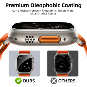 2.5D ฟิล์มใส PMMA ปกป้องหน้าจอสำหรับ Apple Watch 8 Series HD กันน้ำได้สำหรับสมาร์ทวอทช์อัลตร้า49มม. - Product Image 5