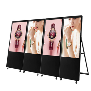 HUSHIDA-señalización portátil de 43 pulgadas, pantalla lcd con rueda, para red android inteligente, publicidad digital - Product Image 3
