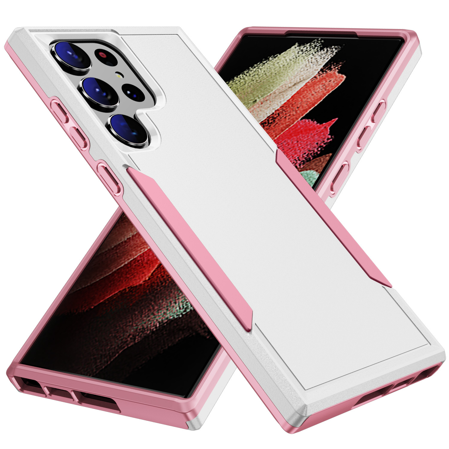 White + pink