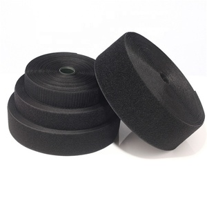 Klettverschluss personalizada de fábrica de adhesivos sujetadores de gancho y bucle tela barato 20mm pegajoso de nylon elástico de la cinta de gancho y bucle - Product Image 2