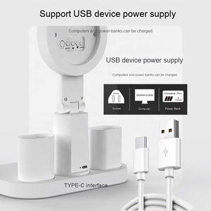 创意现代4头发光二极管台灯u盘圆形RGB氛围灯护眼书房卧室宿舍阅读台灯 - Product Image 6